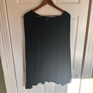 Designer Lauren Ralph Lauren oversized Long Sleeve shirt sweatshirt 2X XXL black